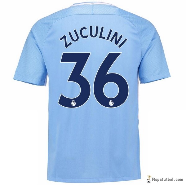 Camiseta Manchester City Replica Primera Ropa Zuculini 2017/18